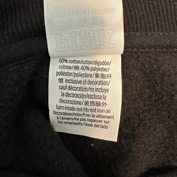 Pink VS Womens Black Oversized Short Sleeve Cropped Short Sleeve Sweatshirt  XS - Picture 5 of 7